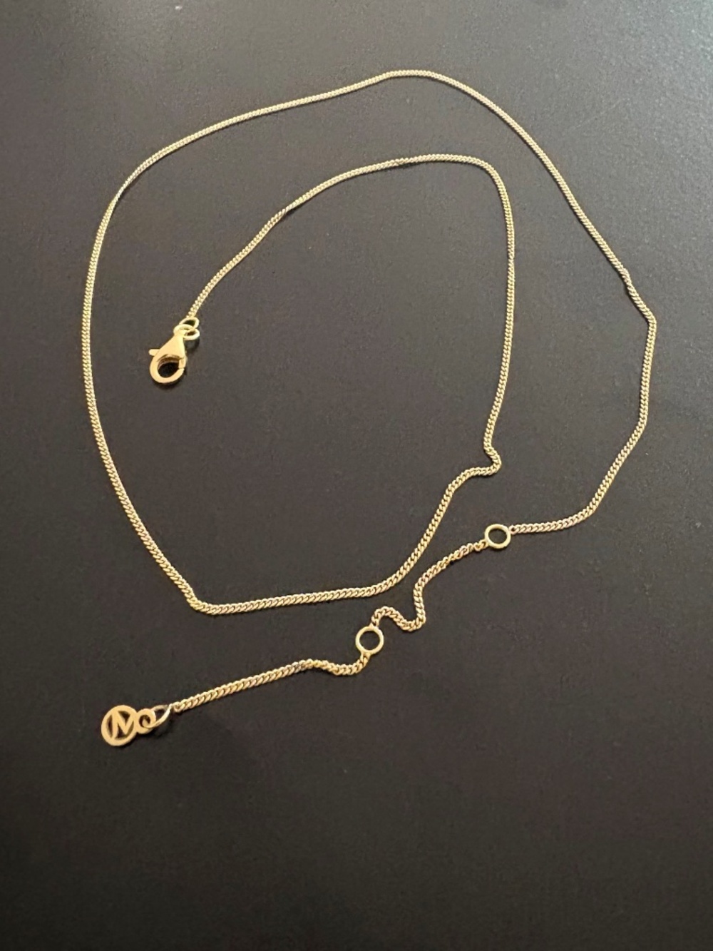 Mejuri 14k Gold Baby Curb Chain Necklace (16"–18" Adjustable)